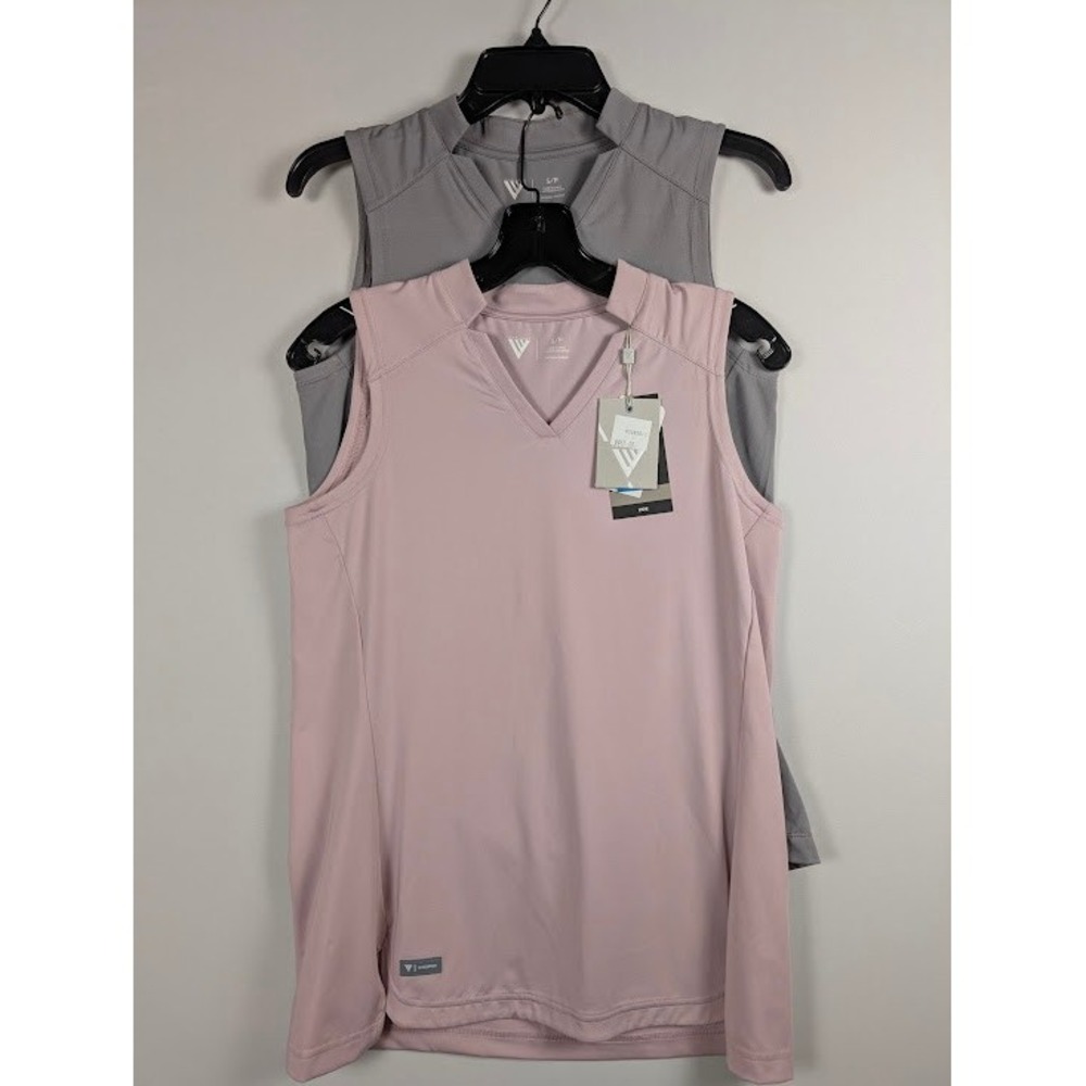 Levelwear Zoe Sleeveless Golf Top Womens S Mauve & Grey 2-Pack Bundle NWT
